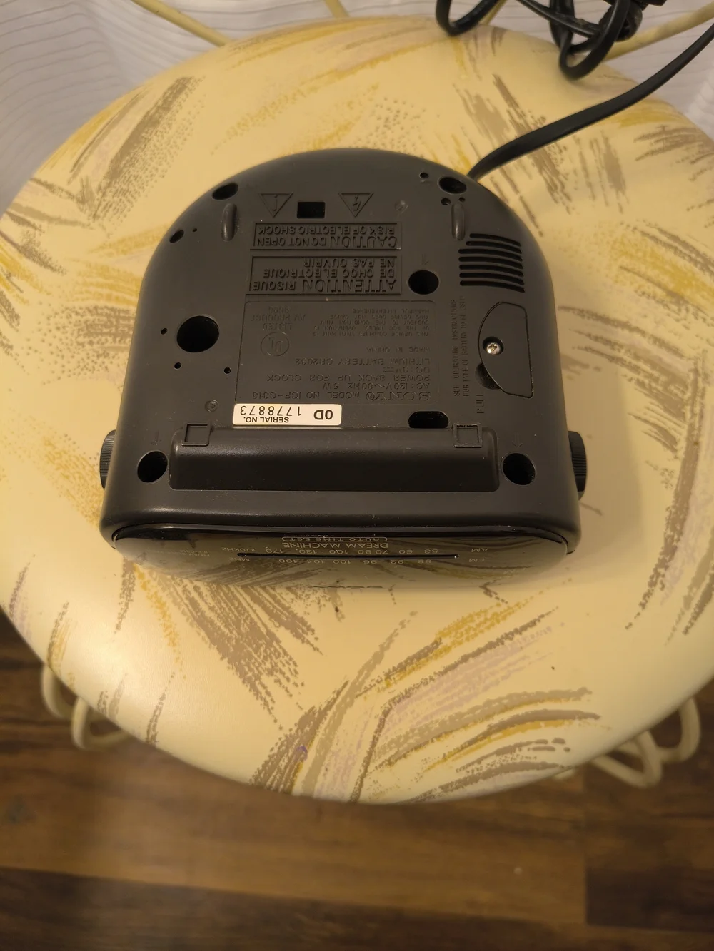 Sony Black AM/FM Alarm Clock Radio